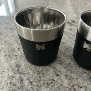 Milan Design Black and Silver Shot Glasses